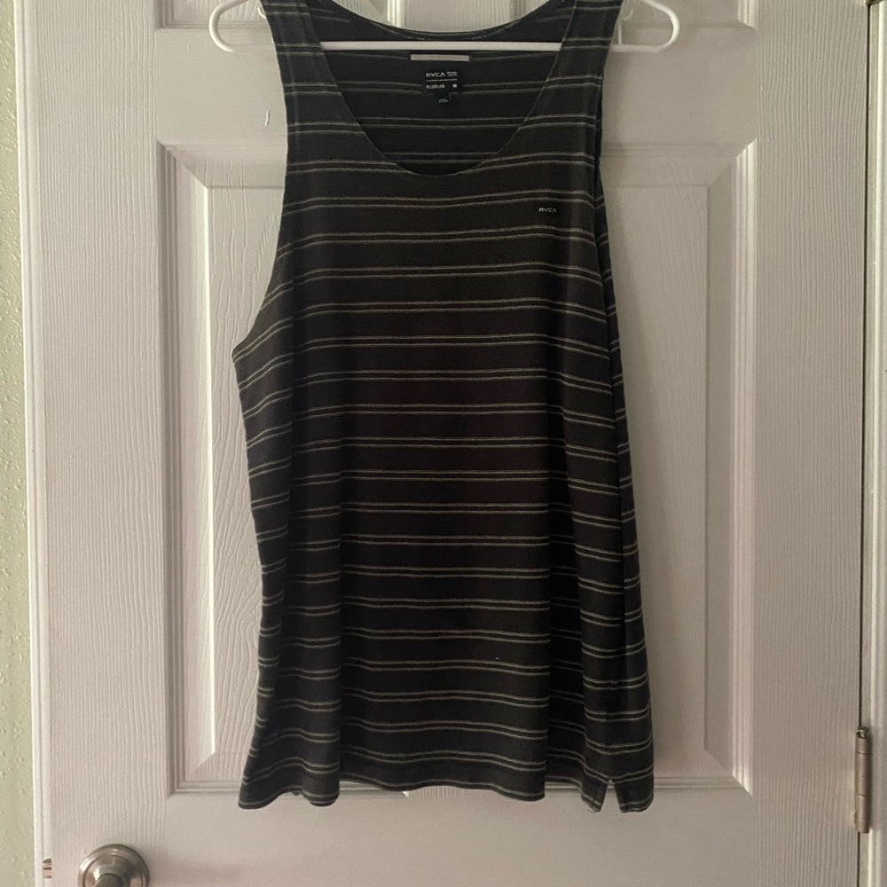 RVCA Charcoal and Light Gray Tank Top